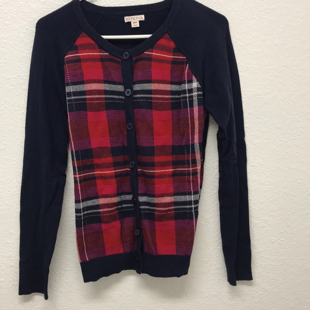 Plaid cardigan